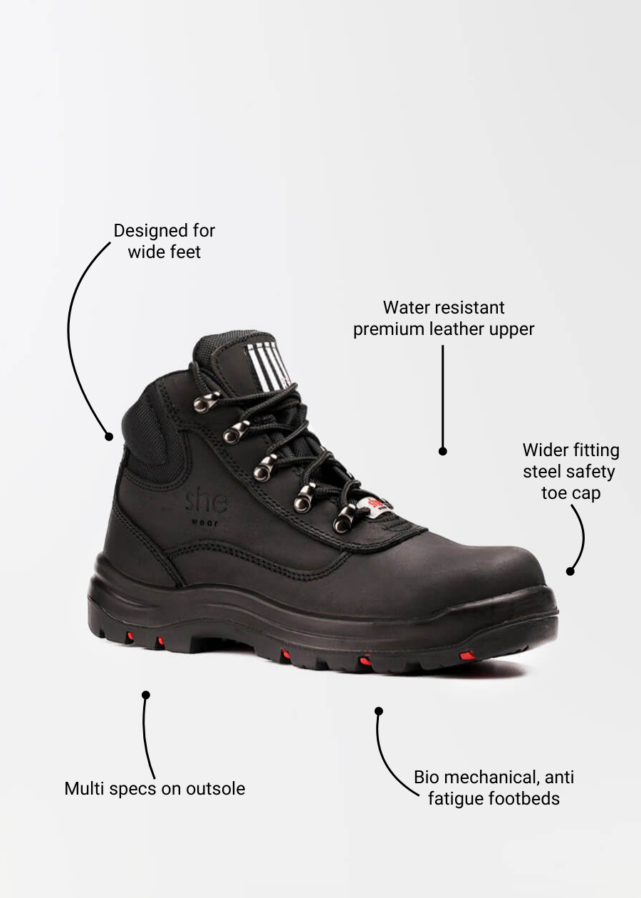 Does: wide fit women's hiker safety work boots