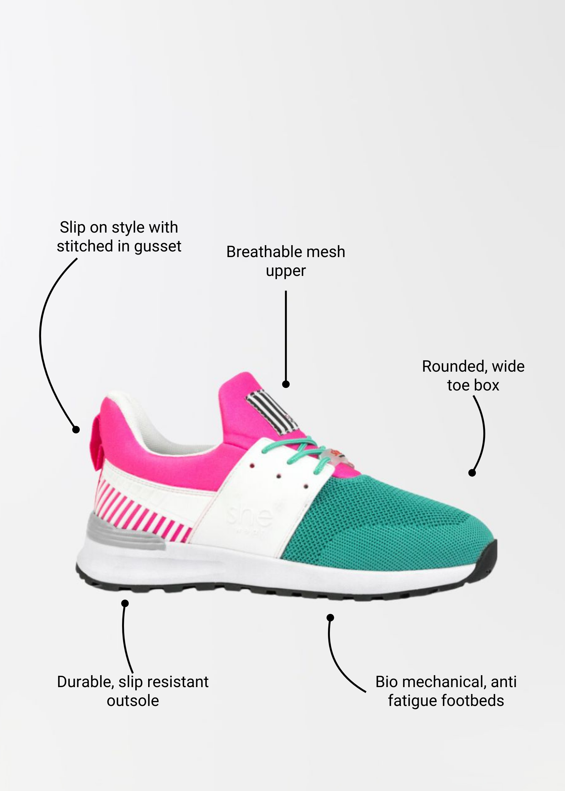 Steps: womens slip on everyday sneaker