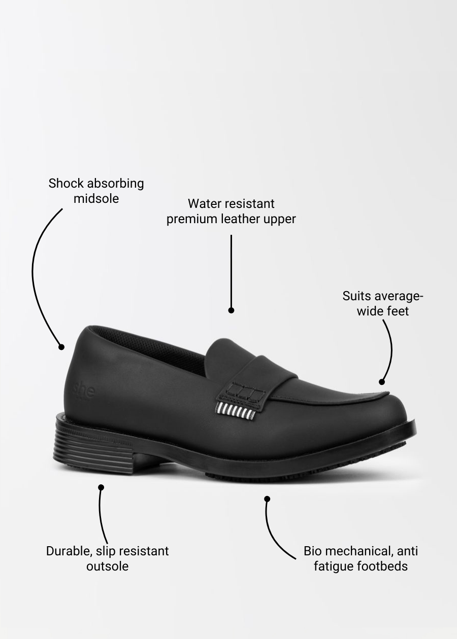 Assures: women's supportive wide fit work loafer