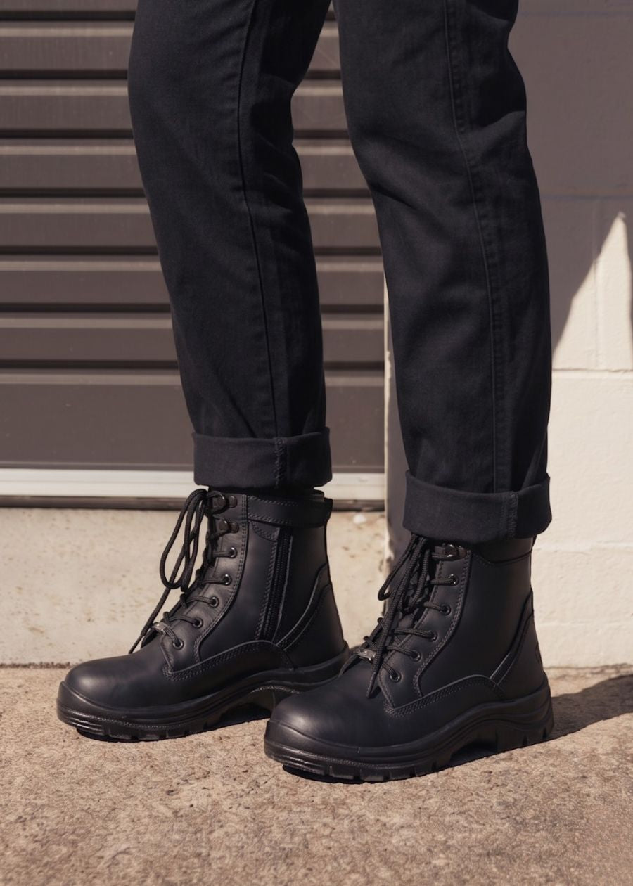 Black women's working boots