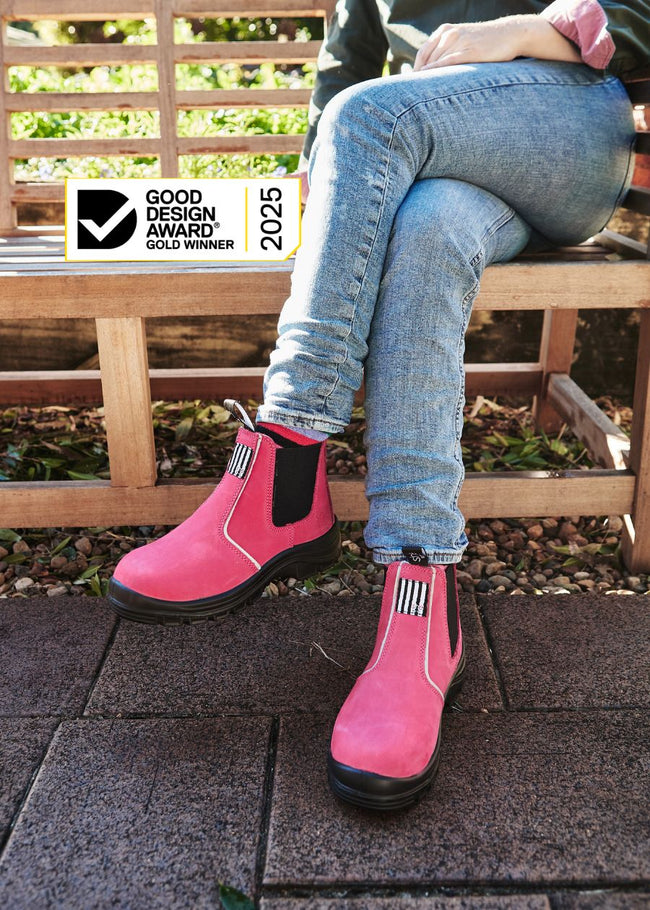 Inspires: women's pull on chelsea safety work boots
