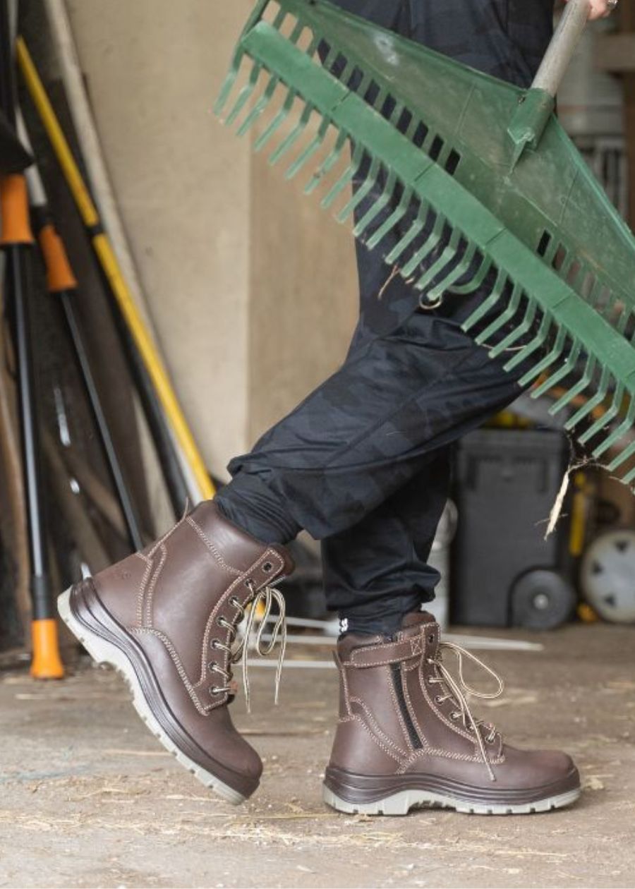 Pursues: women's zip up safety work boots