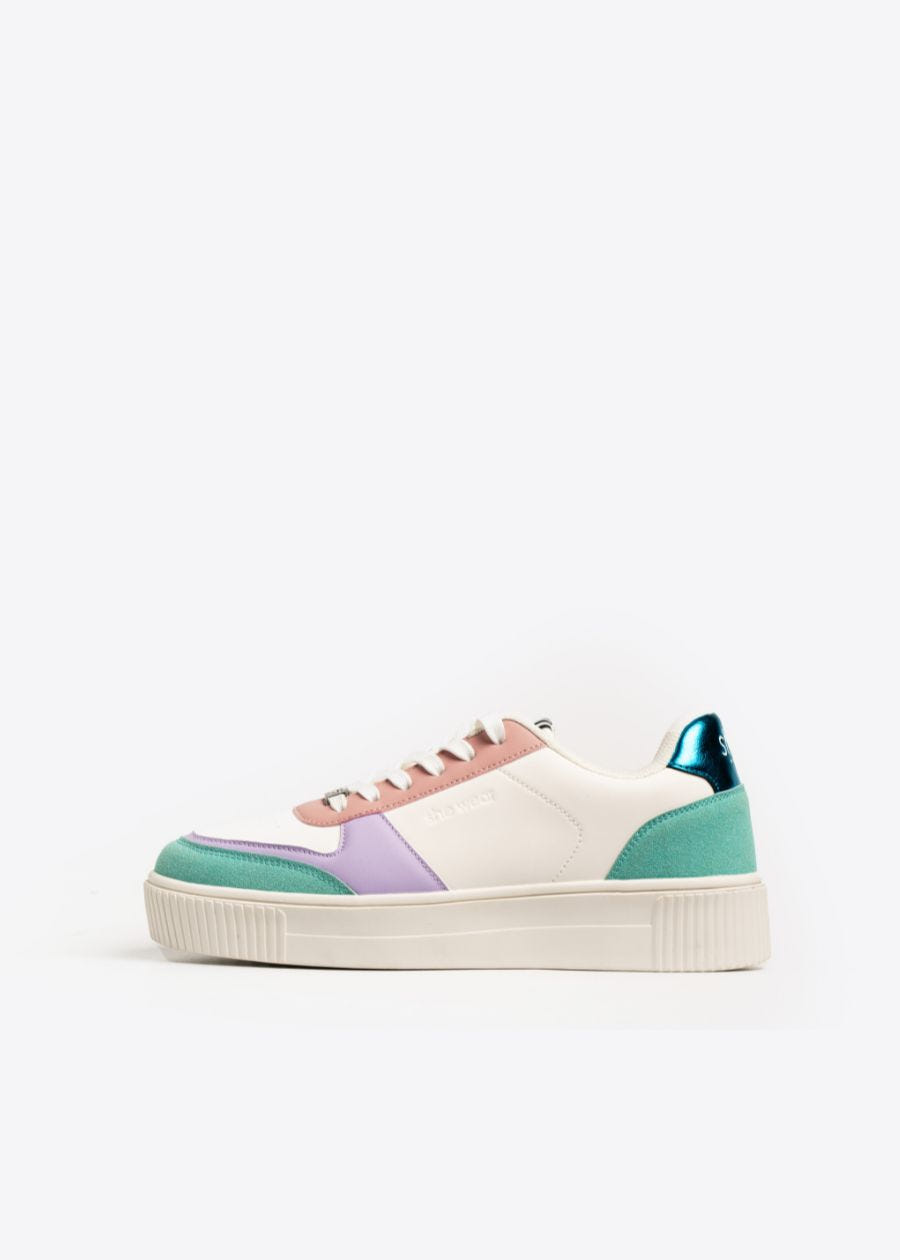 Colourful fashion sneaker with Slip resistant, shock absorbing TPR sole