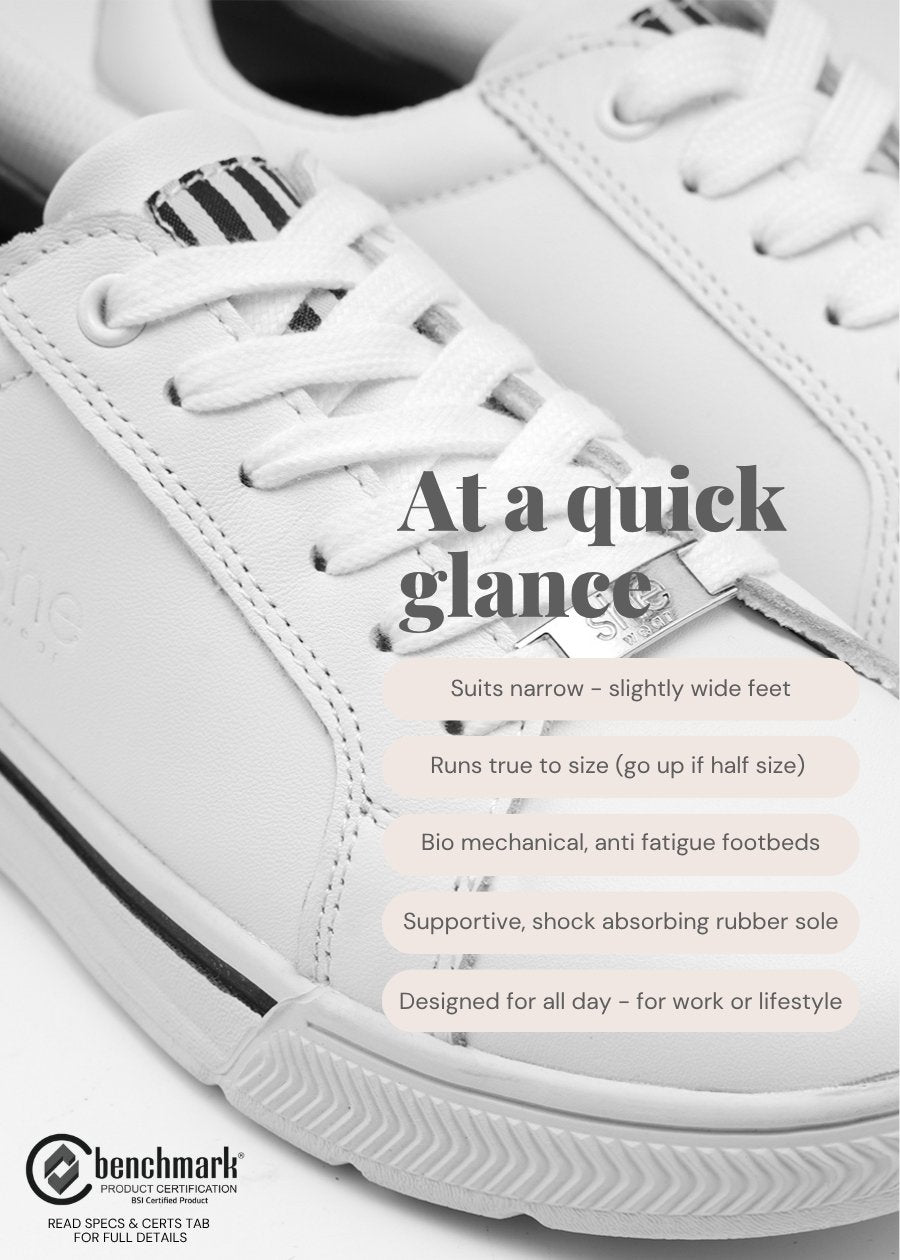 supports fashion and work shoe infographic