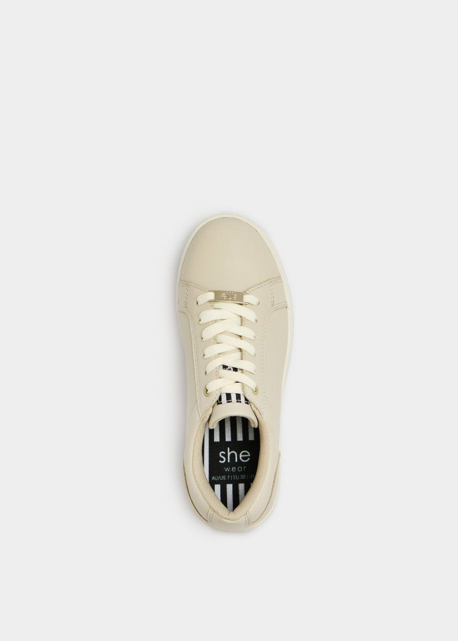 top view of supports stone sneaker