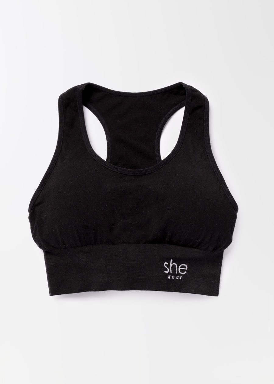 bamboo sports crop with removable cups