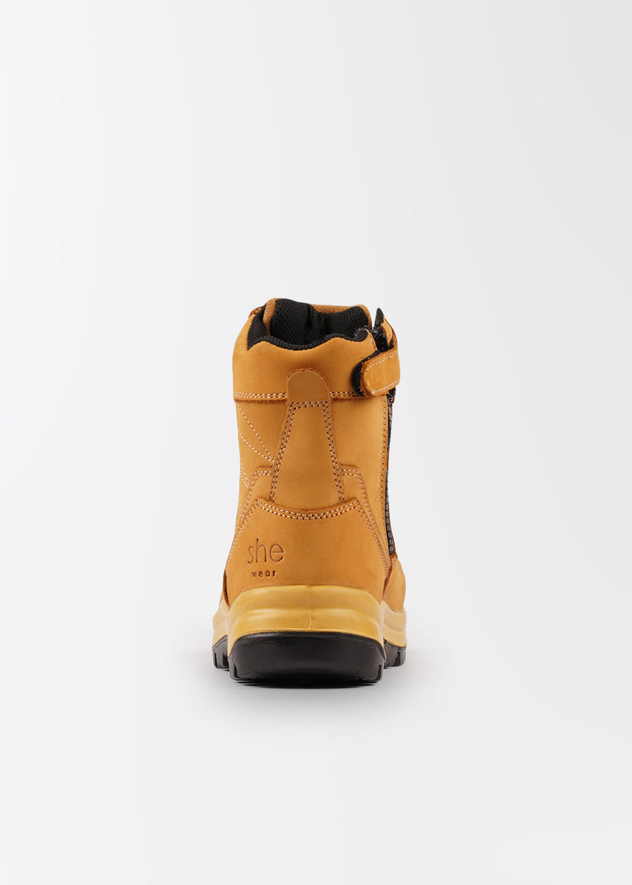 Excels: women's zip penetration resistant PR safety work boots