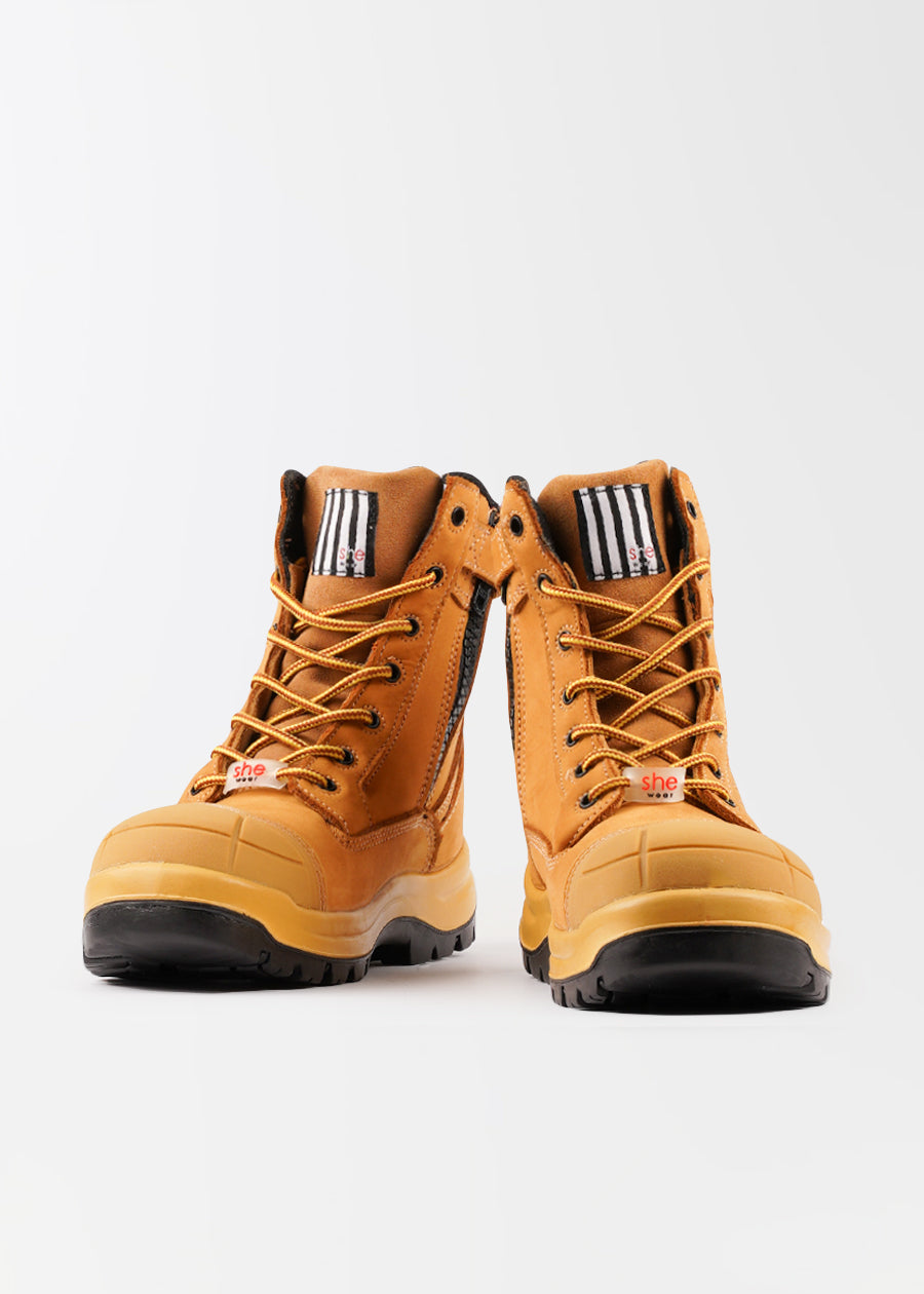 Excels: women's zip penetration resistant PR safety work boots
