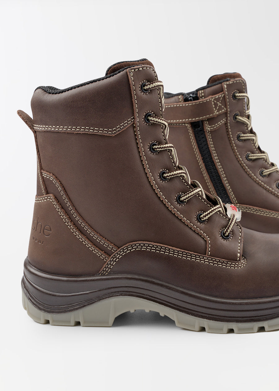 Pursues: women's zip up safety work boots