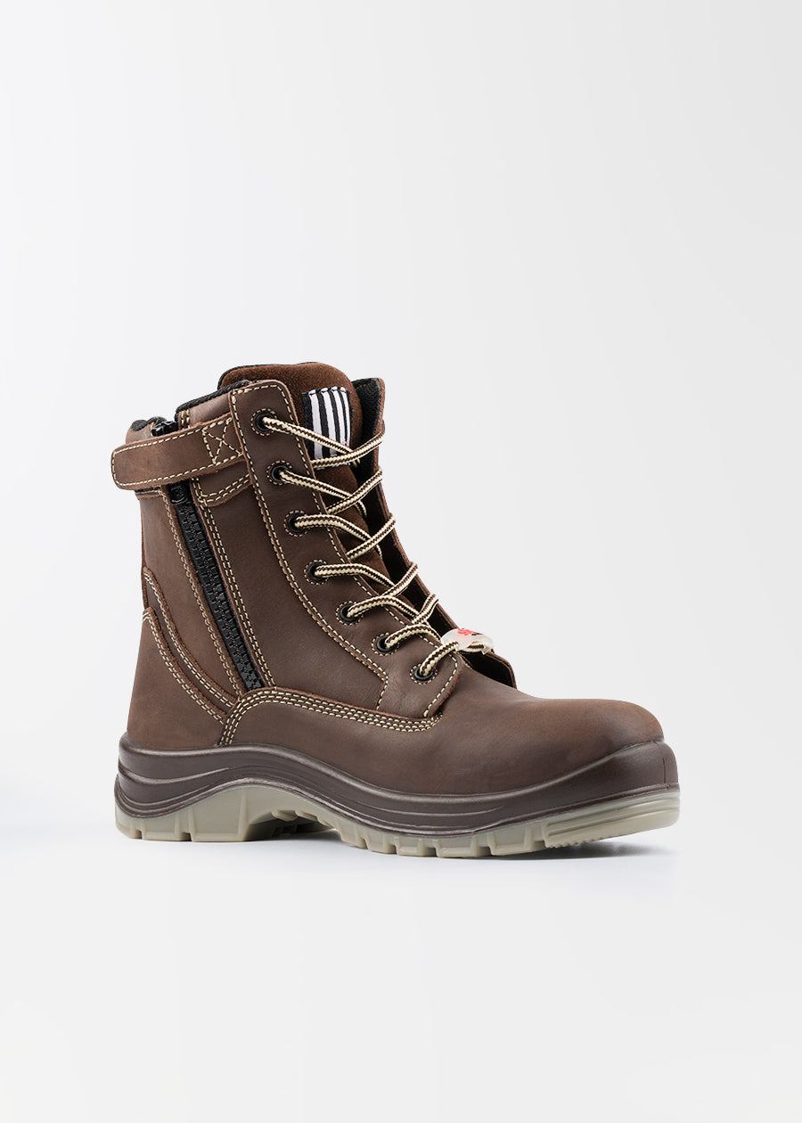 Pursues: women's zip up safety work boots